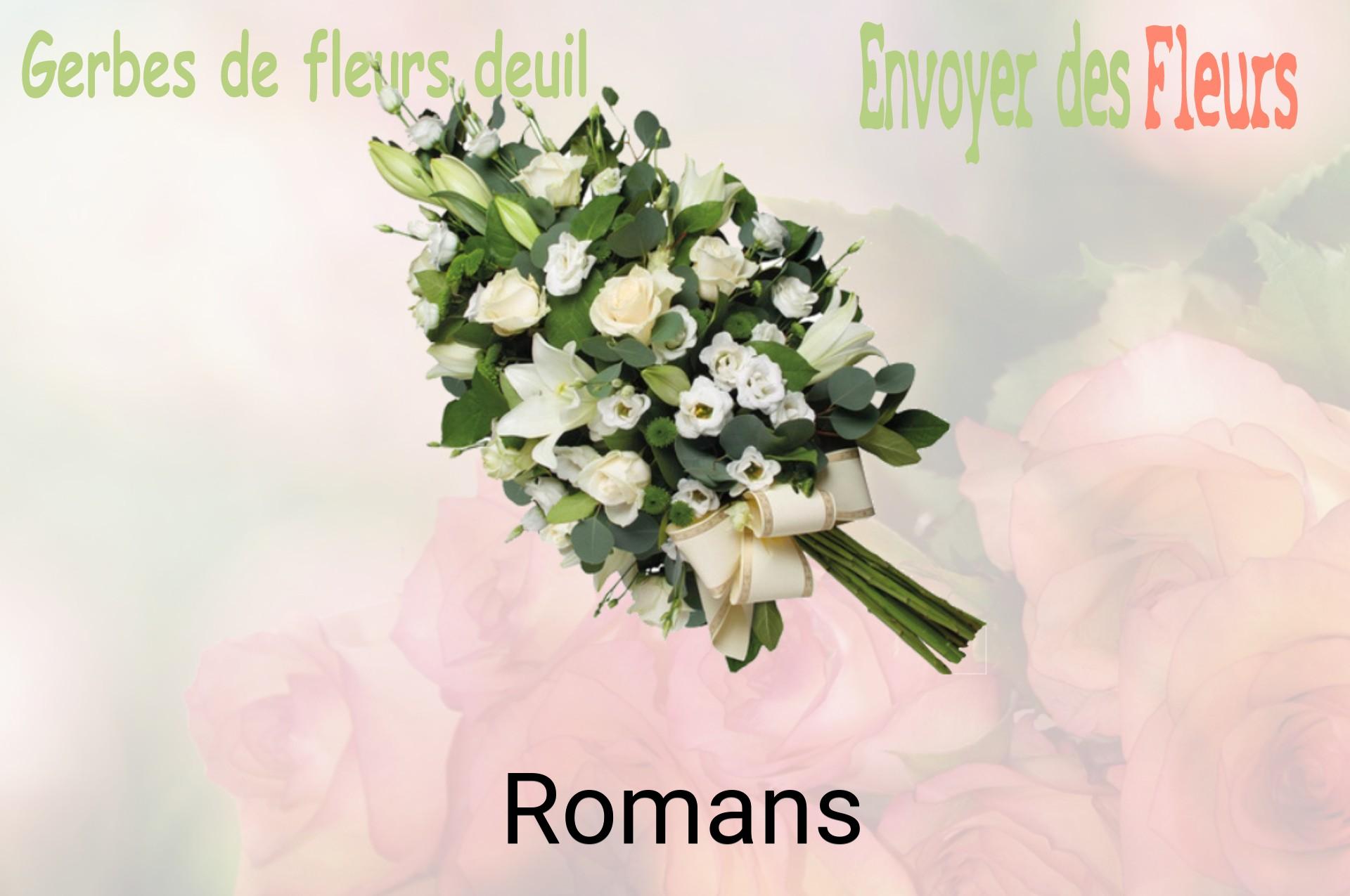 Gerbe de fleurs de deuil livrée à Romans
